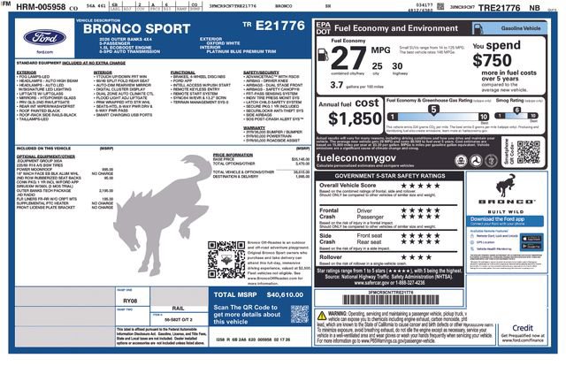 New 2026 Ford Bronco Sport Outer Banks w/ Outer Banks Tech Package+ image 24