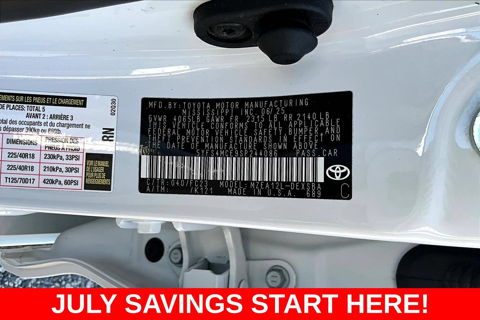 Used 2025 Toyota Corolla SE FWD image 25