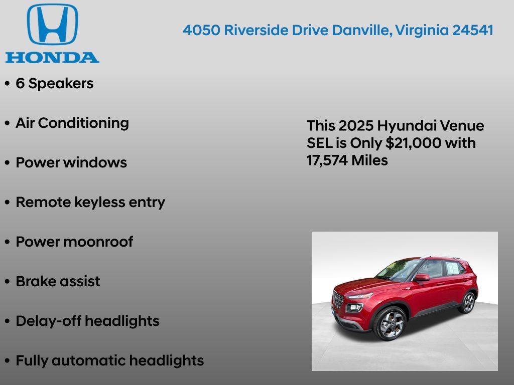 Used 2025 Hyundai Venue SEL FWD image 17