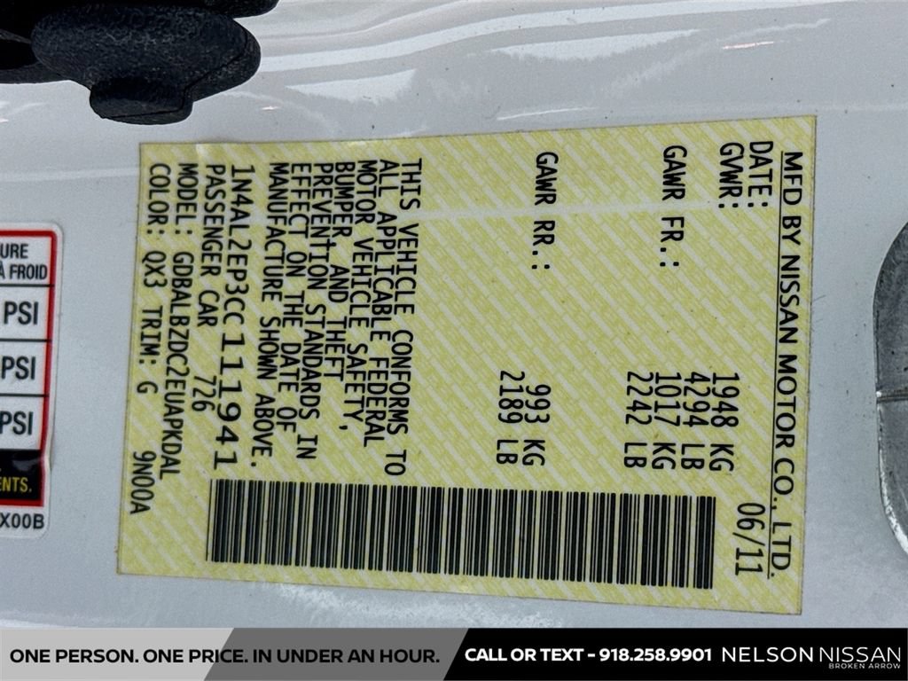 Used 2012 Nissan Altima 2.5 S w/ 2.5S Premium Pkg FWD image 31