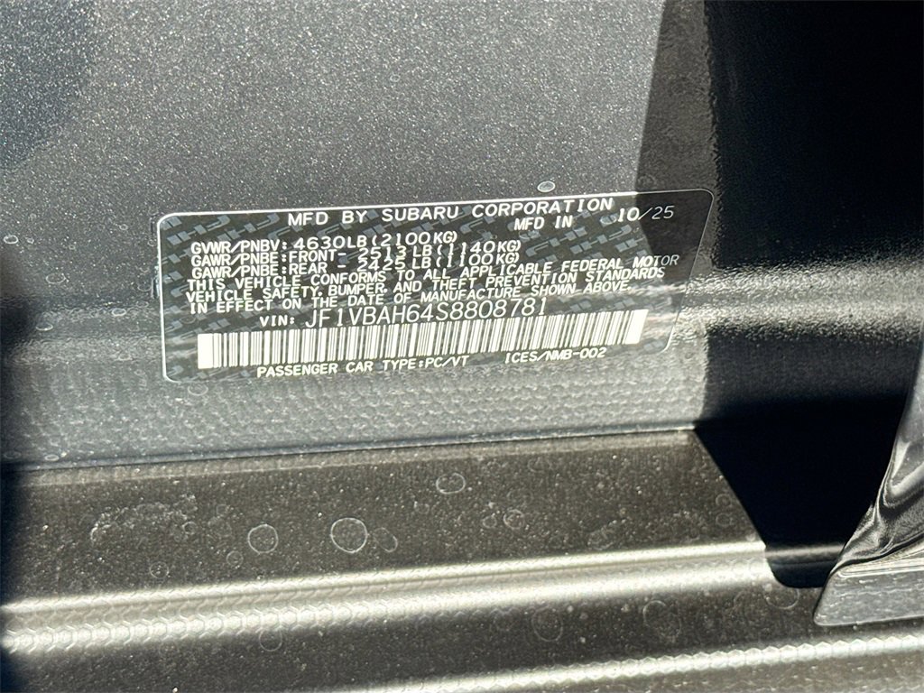 New 2025 Subaru WRX Premium image 33