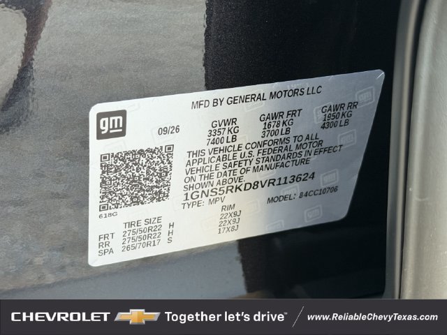 New 2027 Chevrolet Tahoe RST w/ Comfort Package RWD image 34