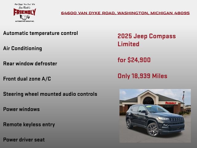 Used 2025 Jeep Compass Limited w/ Sun & Sound Group AWD/4WD image 15