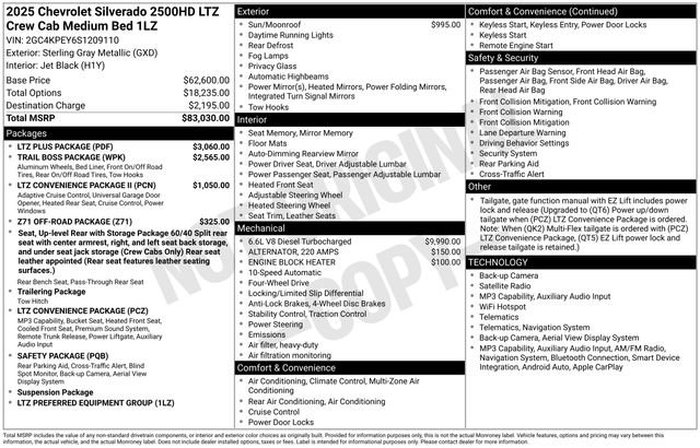 Used 2025 Chevrolet Silverado 2500 LTZ w/ LTZ Plus Package AWD/4WD image 39
