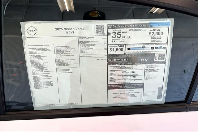 New 2025 Nissan Versa S w/ S Plus Package image 36