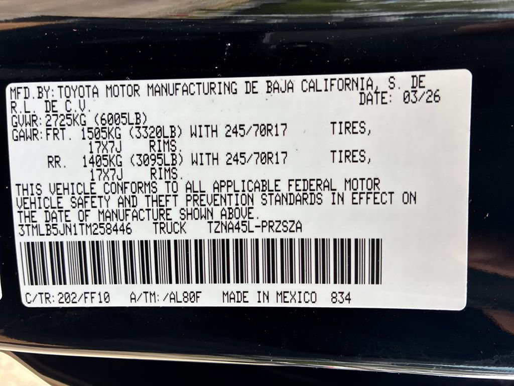 New 2026 Toyota Tacoma SR5 AWD/4WD image 48