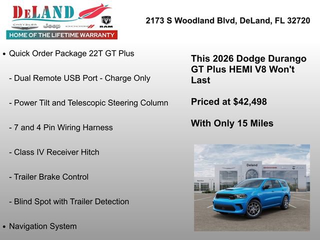 New 2026 Dodge Durango GT image 25