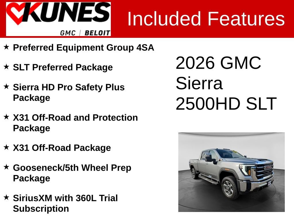 New 2026 GMC Sierra 2500 SLT w/ SLT Premium Package AWD/4WD image 2