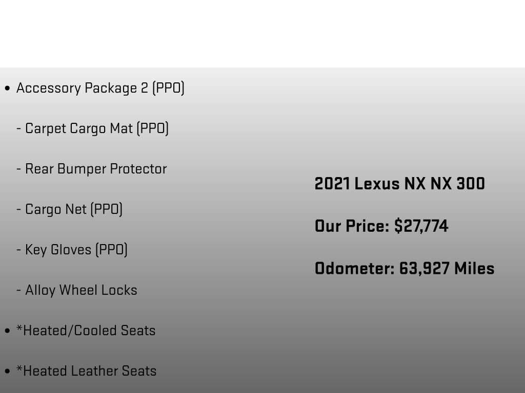Used 2021 Lexus NX 300 AWD w/ Accessory Package 2 image 6