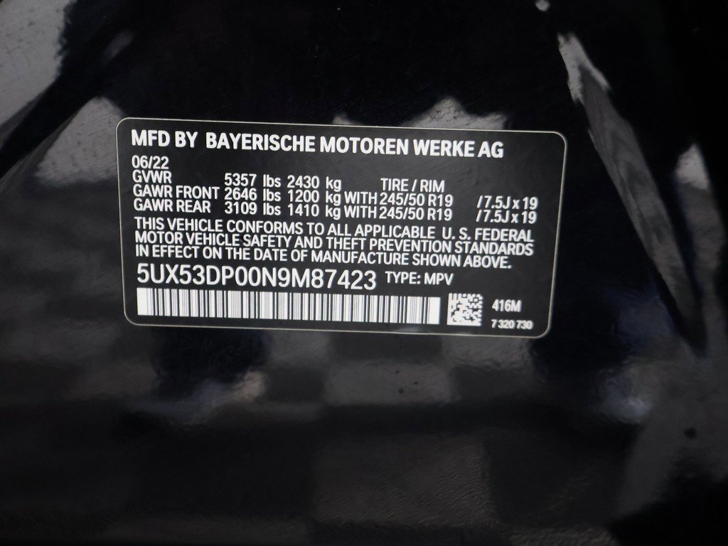 Used 2022 BMW X3 xDrive30i w/ M Sport Package 2 image 51