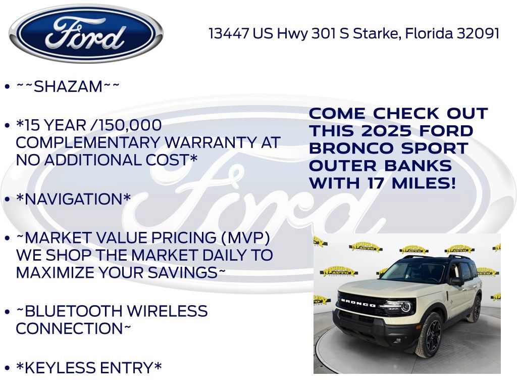 New 2025 Ford Bronco Sport Outer Banks w/ Outer Banks Tech Package+ AWD/4WD image 5