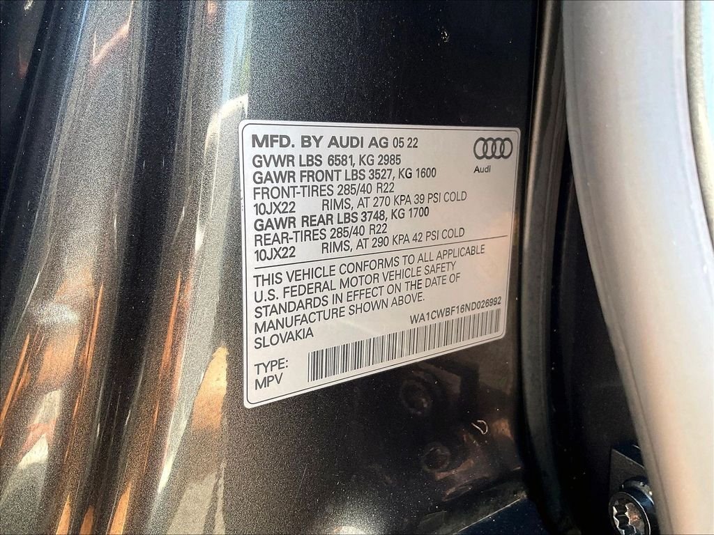 Used 2022 Audi SQ8 Prestige AWD/4WD image 35