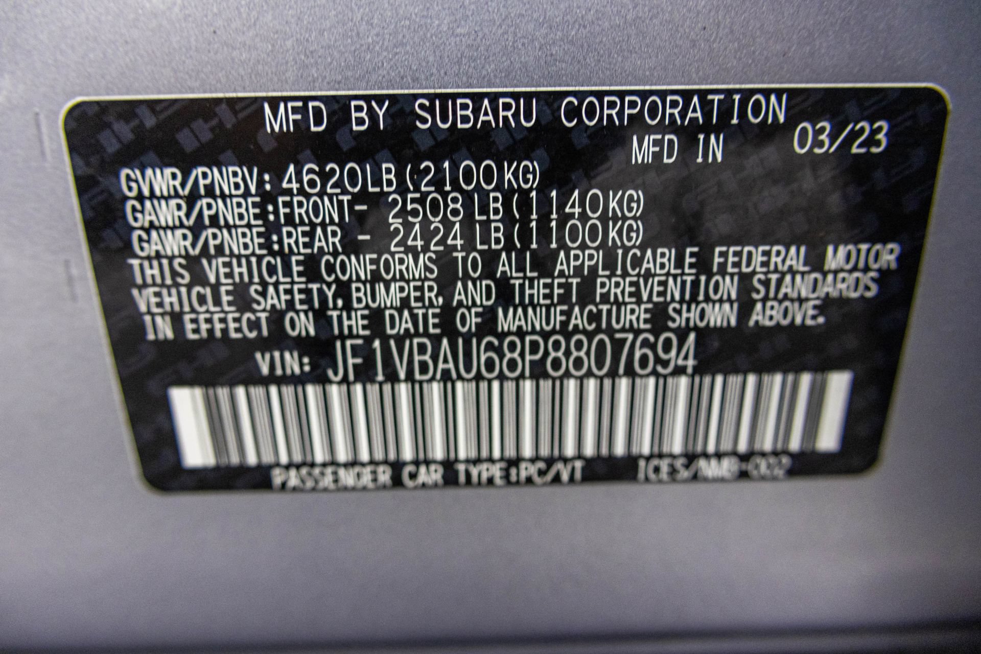 Used 2023 Subaru WRX GT AWD/4WD image 57