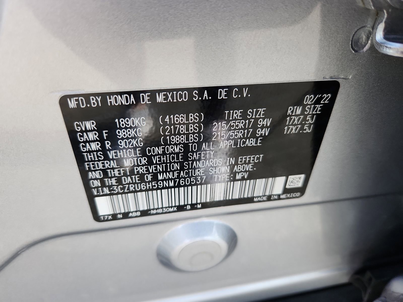 Used 2022 Honda HR-V EX image 18