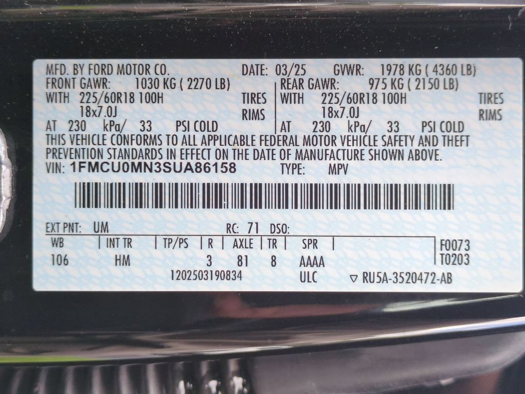 Used 2025 Ford Escape ST-Line FWD image 35