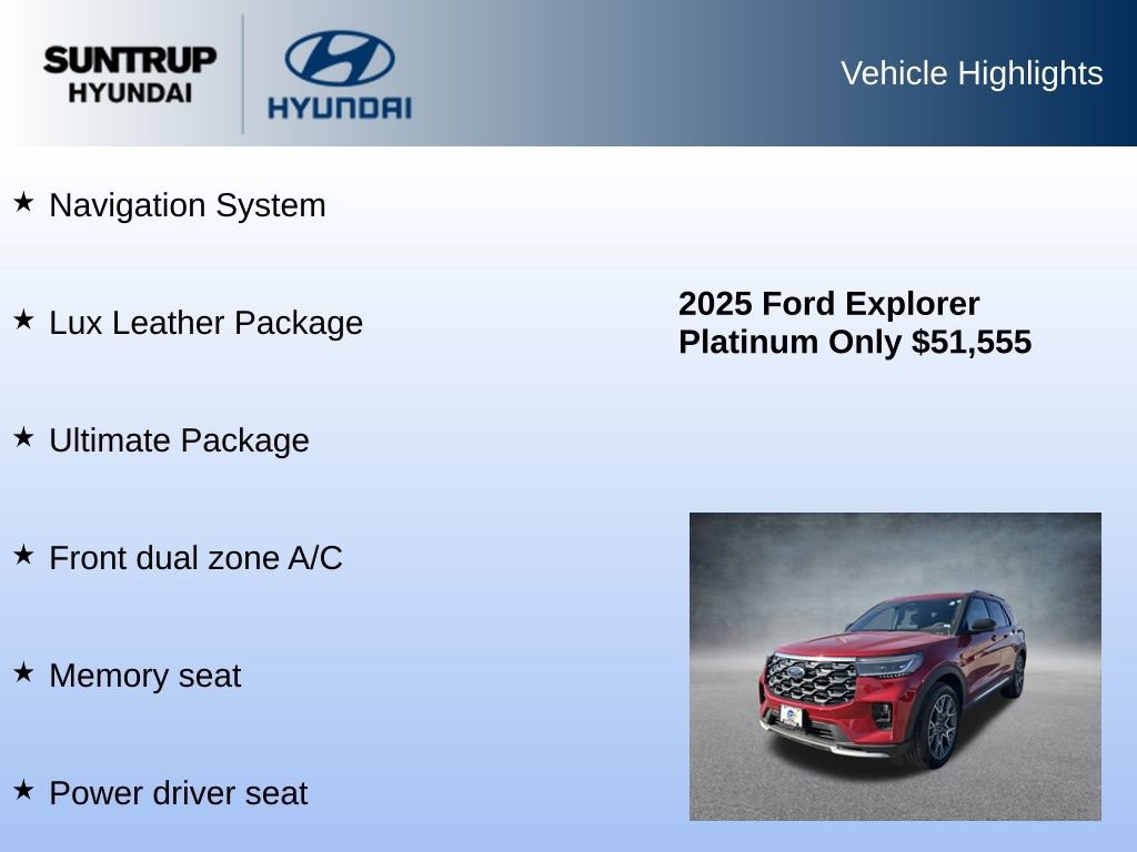 Used 2025 Ford Explorer Platinum w/ Ultimate Package image 8