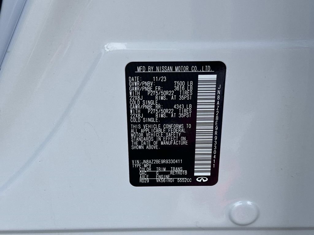 Certified 2024 INFINITI QX80 Sensory AWD/4WD image 42