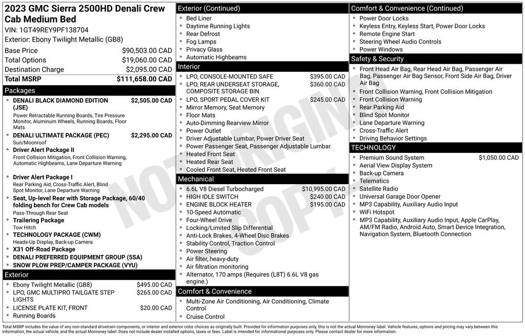 Certified 2023 GMC Sierra 2500 Denali w/ Denali Black Diamond Edition AWD/4WD image 9