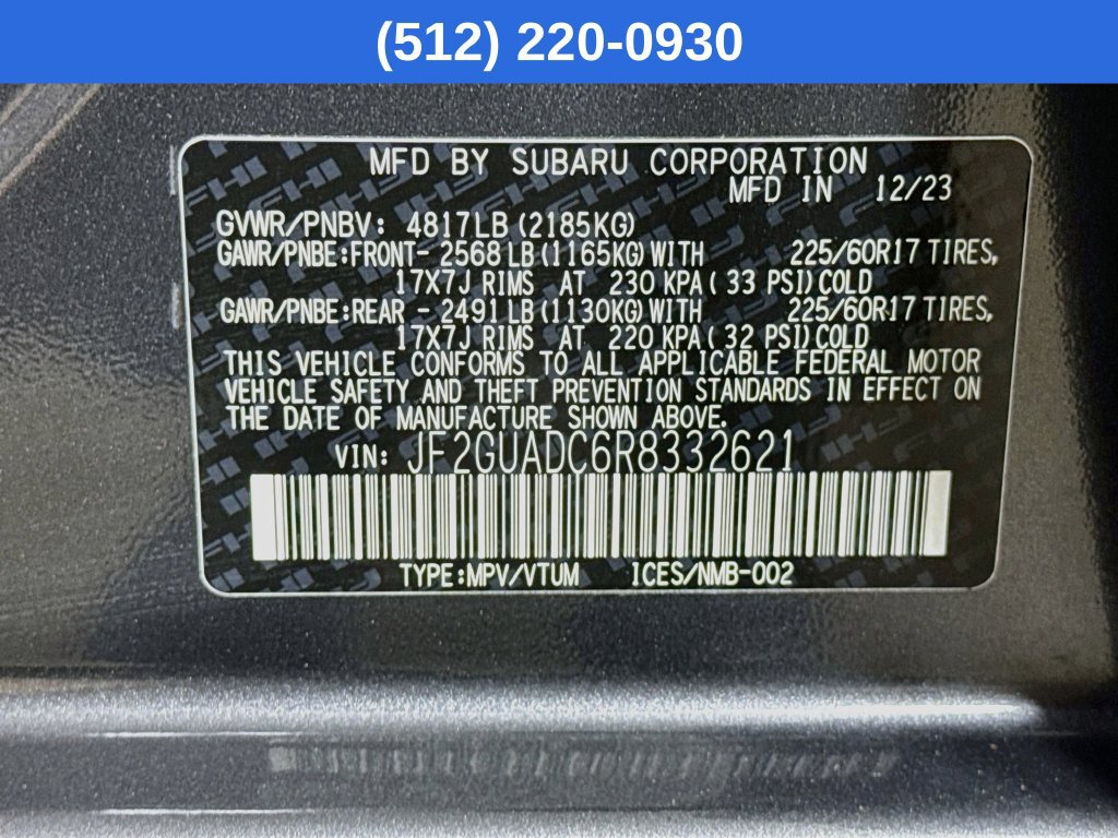 Certified 2024 Subaru Crosstrek 2.0i Premium AWD/4WD image 39