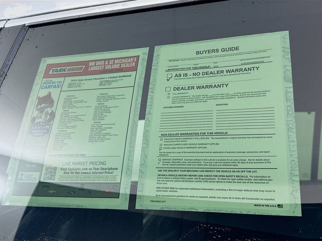 Certified 2024 Jeep Grand Cherokee L Limited w/ Luxury Tech Group II AWD/4WD image 16