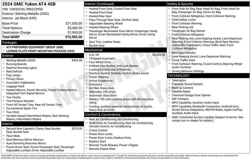 Certified 2024 GMC Yukon AT4 AWD/4WD image 3