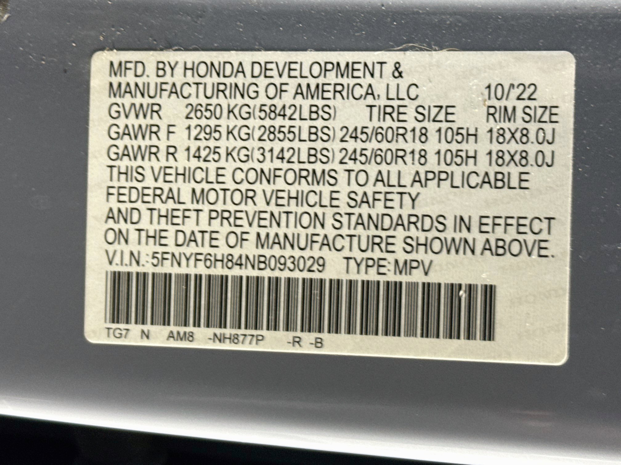 Certified 2022 Honda Pilot TrailSport image 40