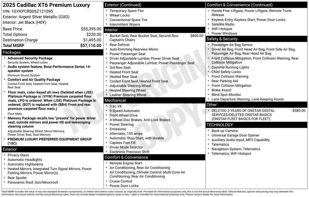 Used 2025 Cadillac XT6 Premium Luxury image 63