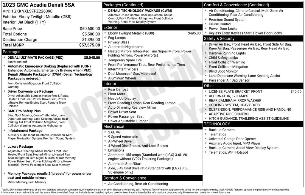 Used 2023 GMC Acadia Denali w/ Denali Ultimate Package image 29