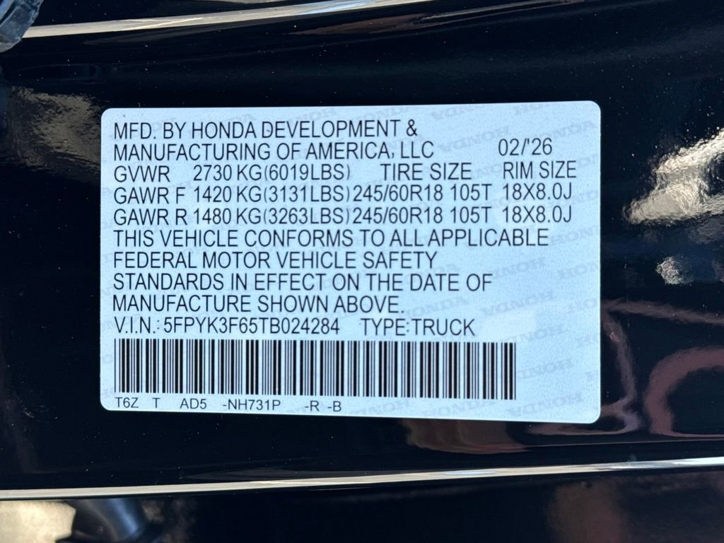 New 2026 Honda Ridgeline TrailSport image 26