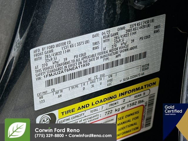 Certified 2022 Ford Expedition Limited AWD/4WD image 39