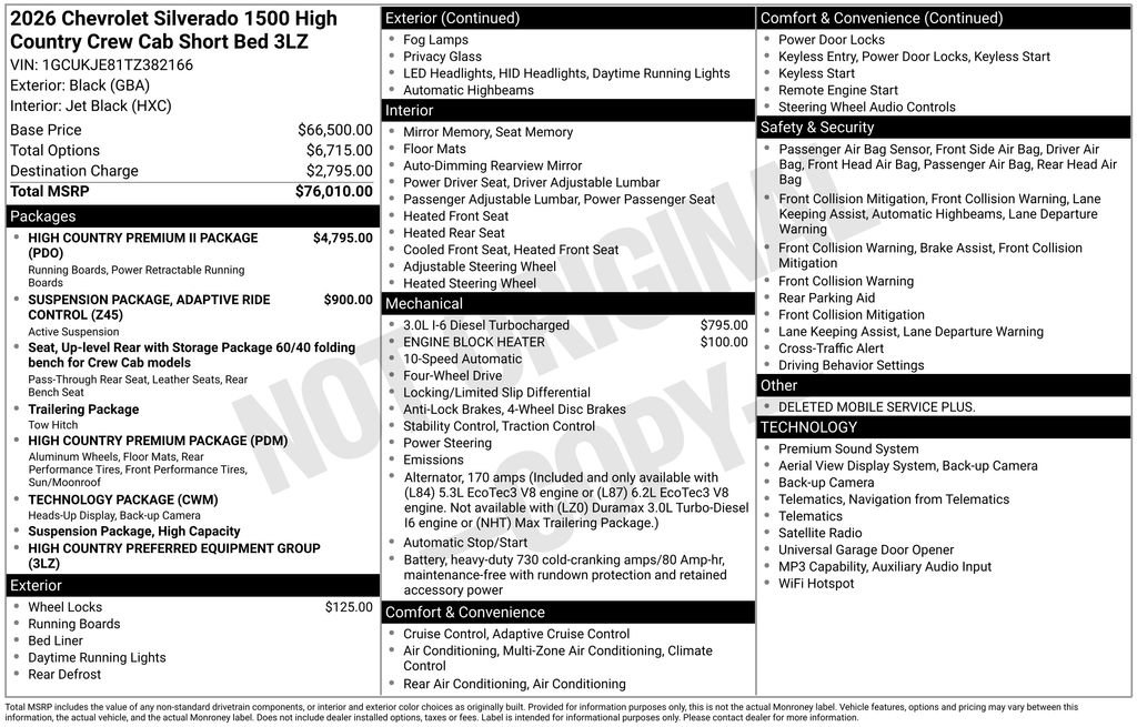 New 2026 Chevrolet Silverado 1500 High Country AWD/4WD image 43