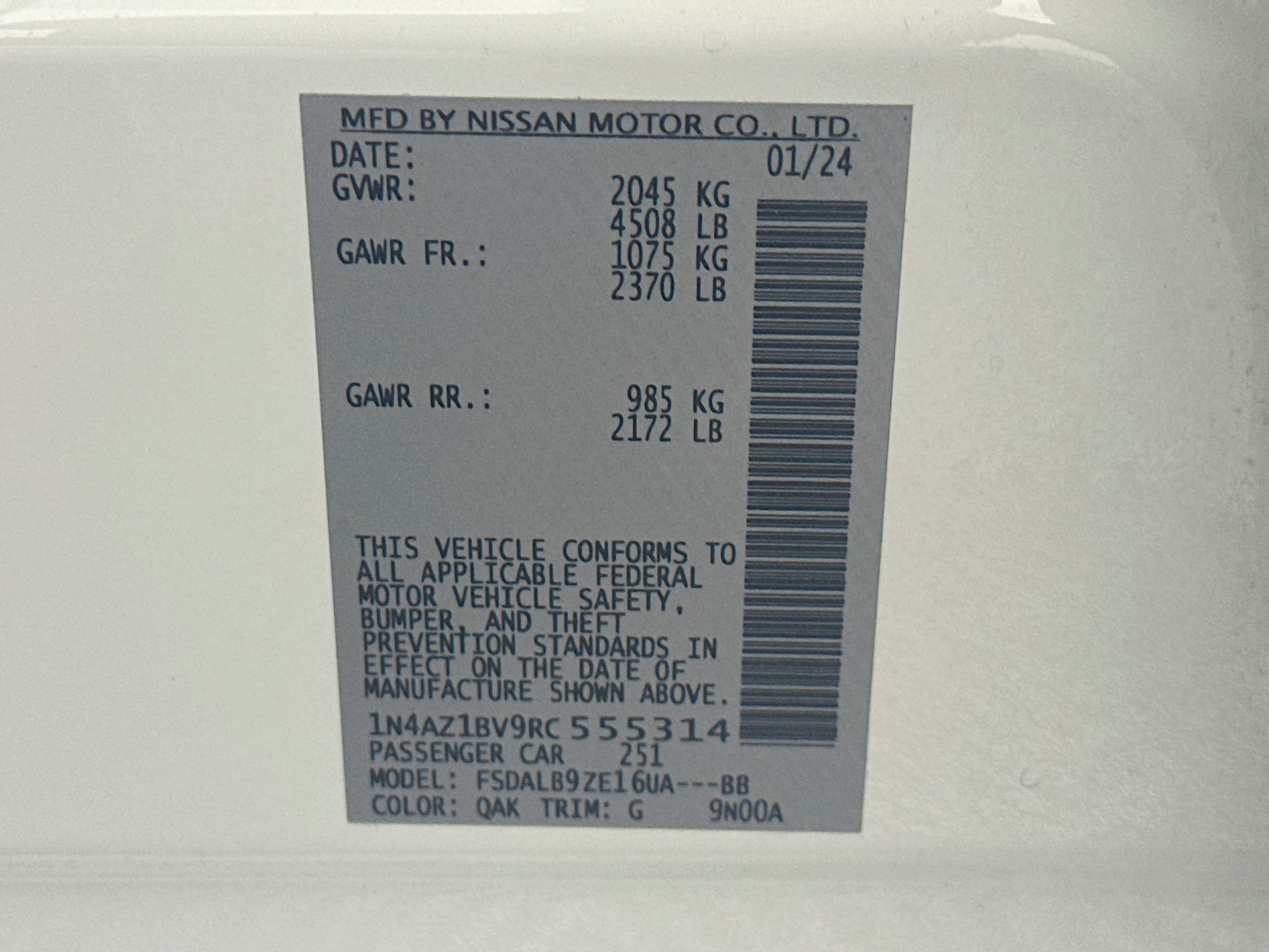 Used 2024 Nissan Leaf S FWD image 12