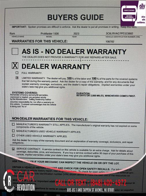 Used 2023 RAM ProMaster 1500 FWD image 11