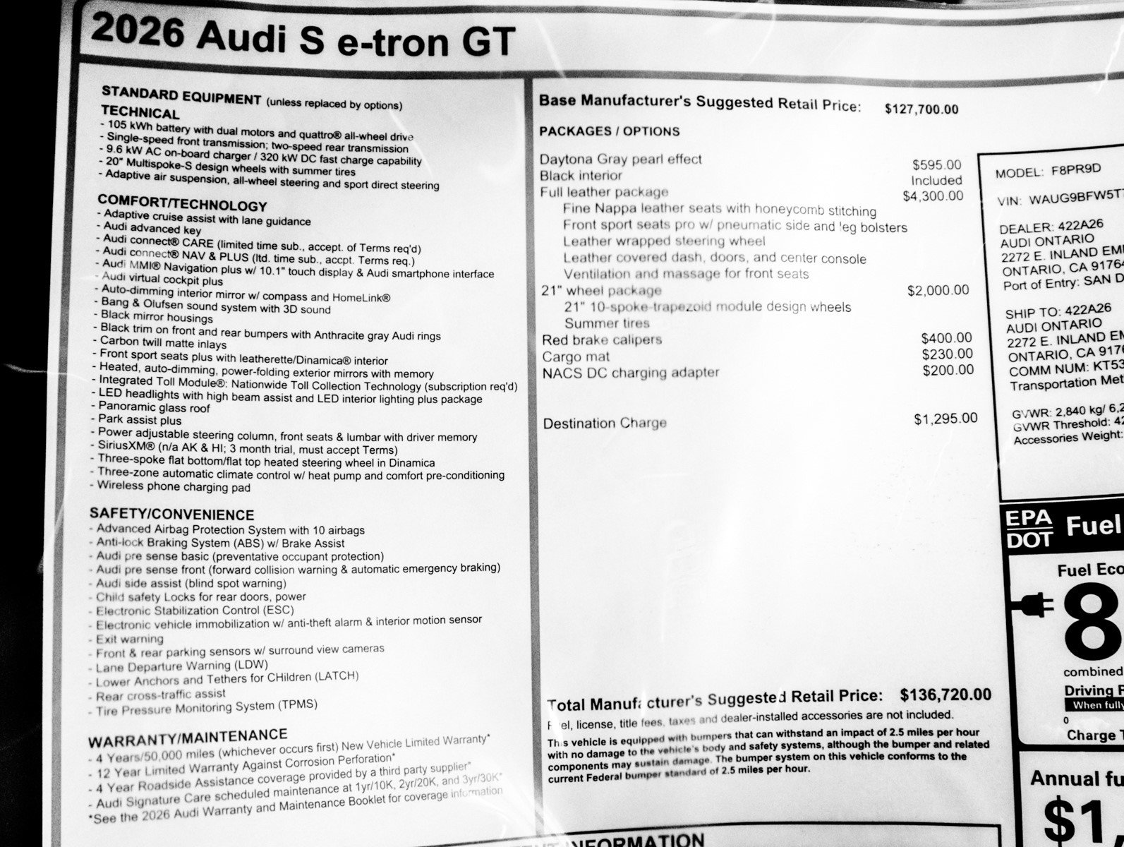 New 2026 Audi S e-tron GT Premium Plus image 30