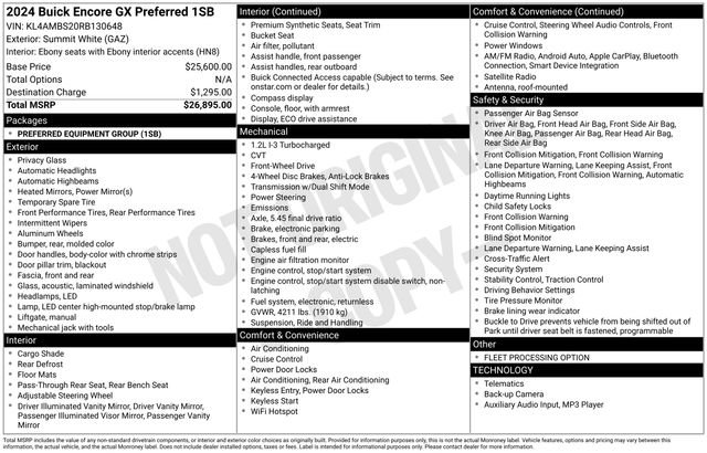 Used 2024 Buick Encore GX Preferred image 15