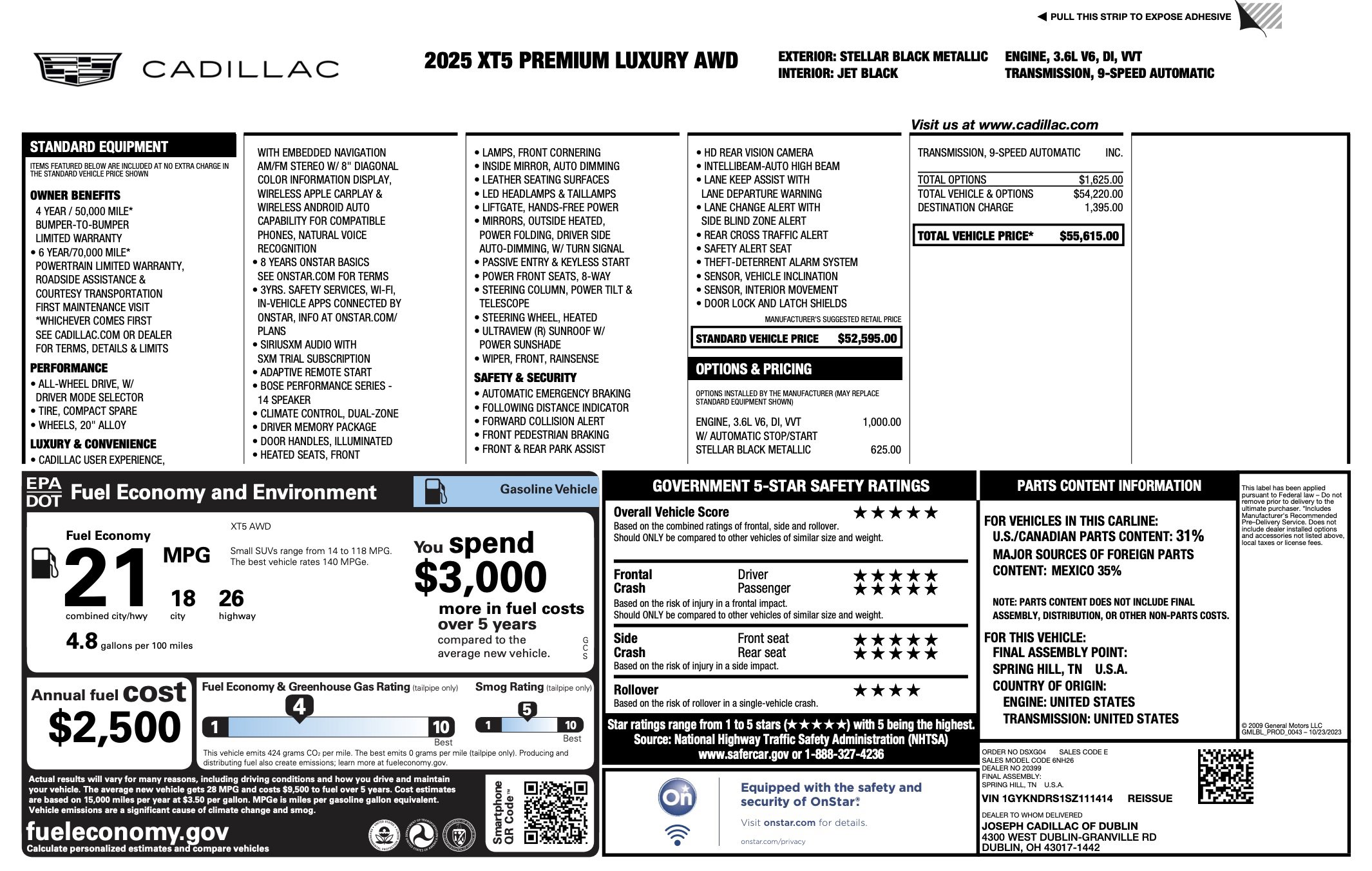 Used 2025 Cadillac XT5 Premium Luxury image 5