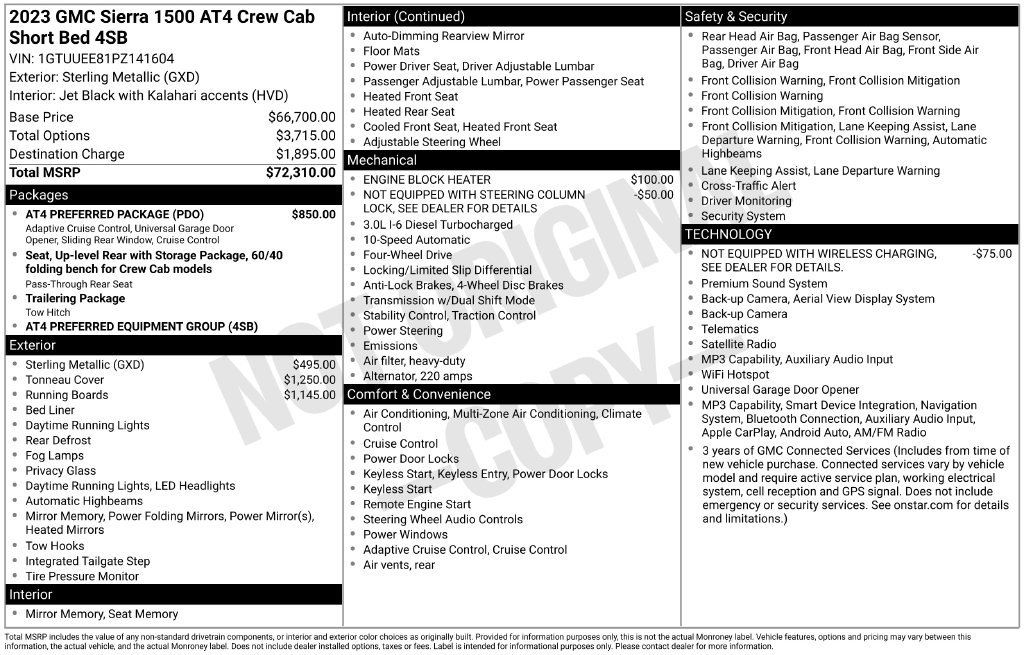 Certified 2023 GMC Sierra 1500 AT4 w/ AT4 Preferred Package AWD/4WD image 46