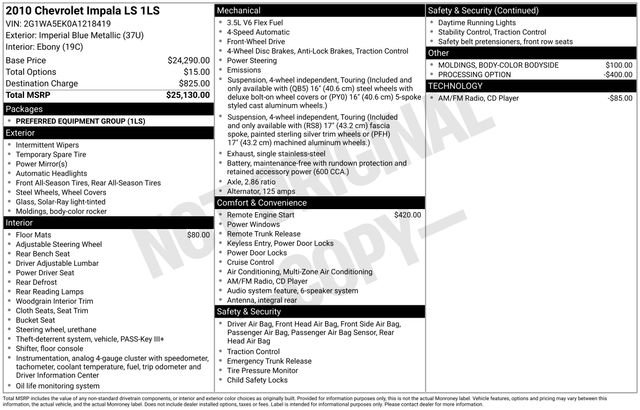 Used 2010 Chevrolet Impala LS FWD image 3