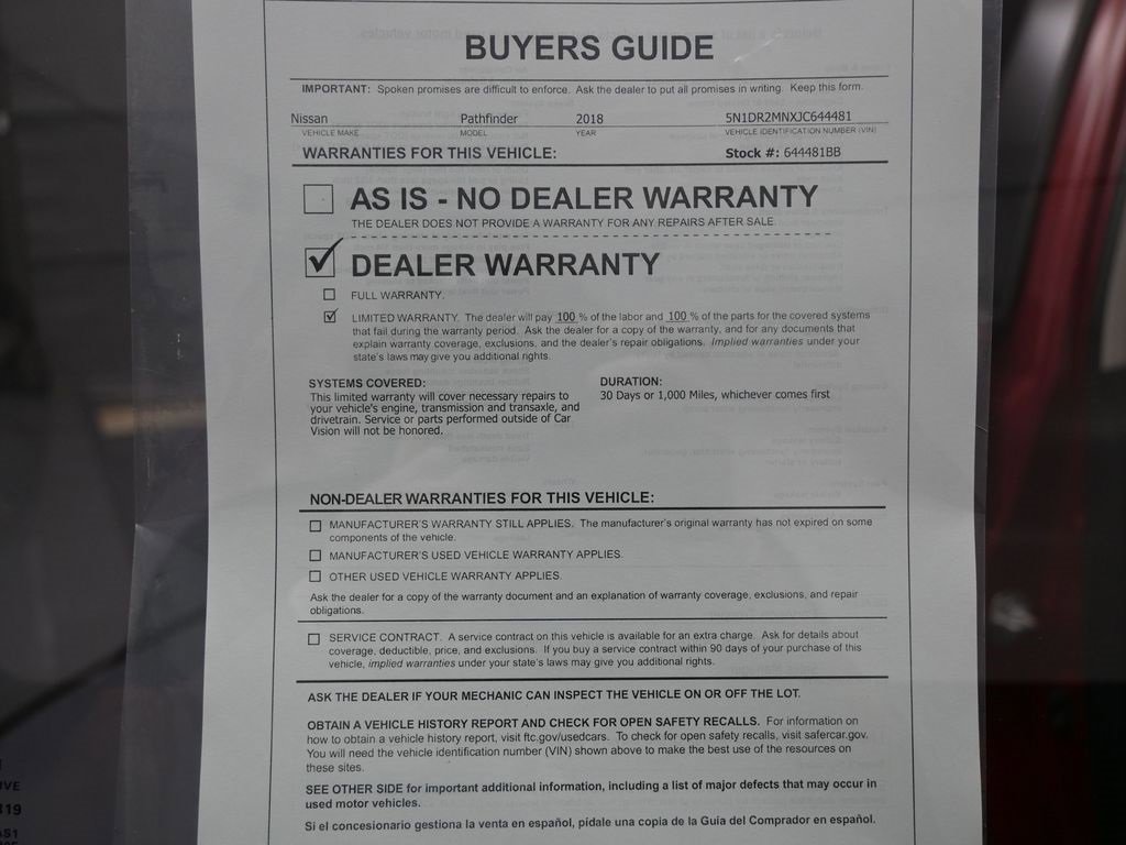 Used 2018 Nissan Pathfinder S image 37