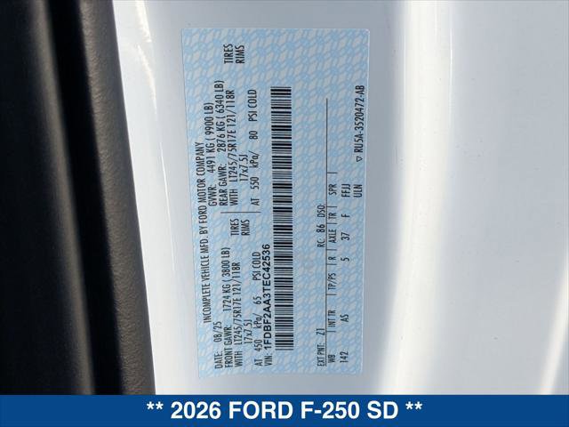 New 2026 Ford F250 XL w/ XL Chrome Package RWD image 18