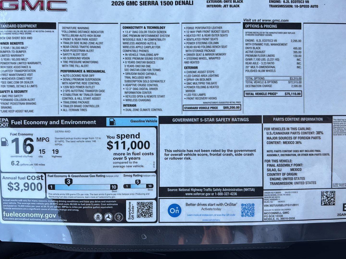 New 2026 GMC Sierra 1500 Denali AWD/4WD image 37