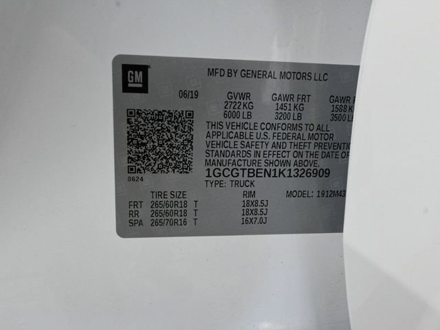 Used 2019 Chevrolet Colorado W/T w/ Custom Special Edition image 48