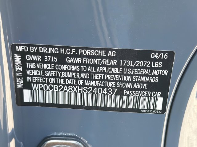 Used 2017 Porsche 718 Boxster S RWD image 39
