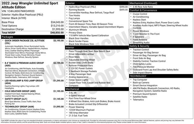 Used 2022 Jeep Wrangler Unlimited Sport image 11