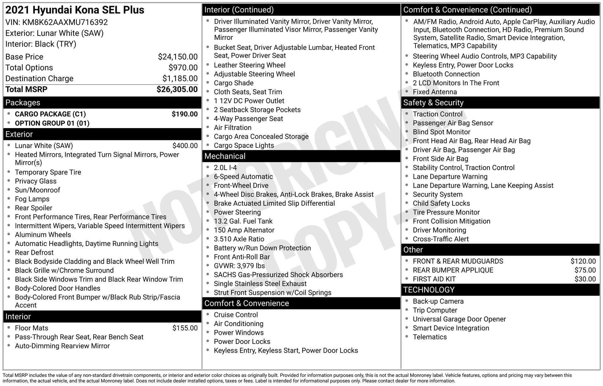 Used 2021 Hyundai Kona SEL Plus w/ Cargo Package image 31