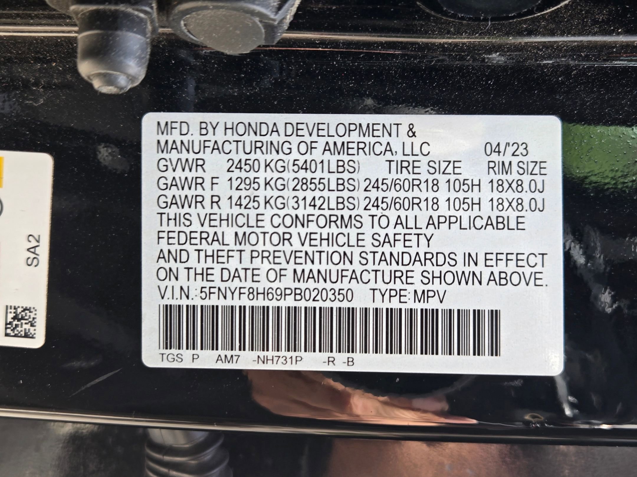 Certified 2023 Honda Passport TrailSport image 33