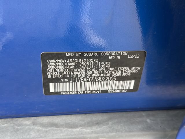 Used 2022 Subaru WRX Premium AWD/4WD image 30
