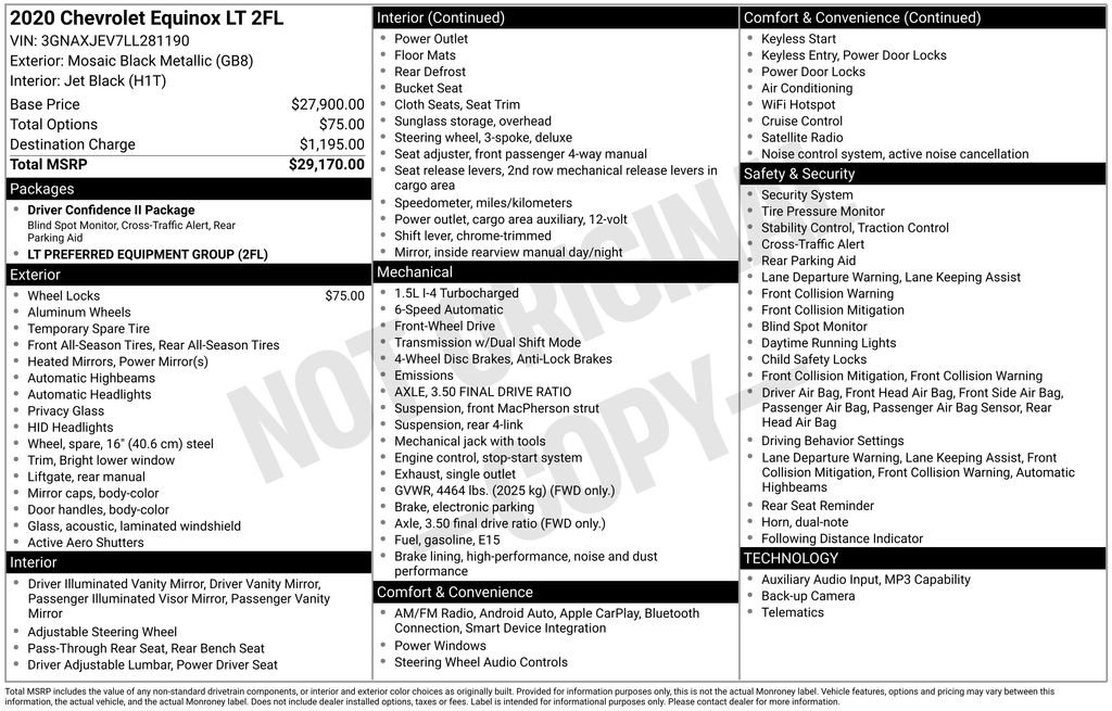Used 2020 Chevrolet Equinox LT image 2