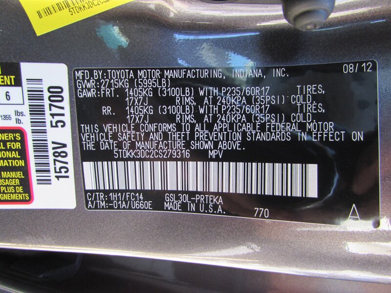 Used 2012 Toyota Sienna LE FWD image 30