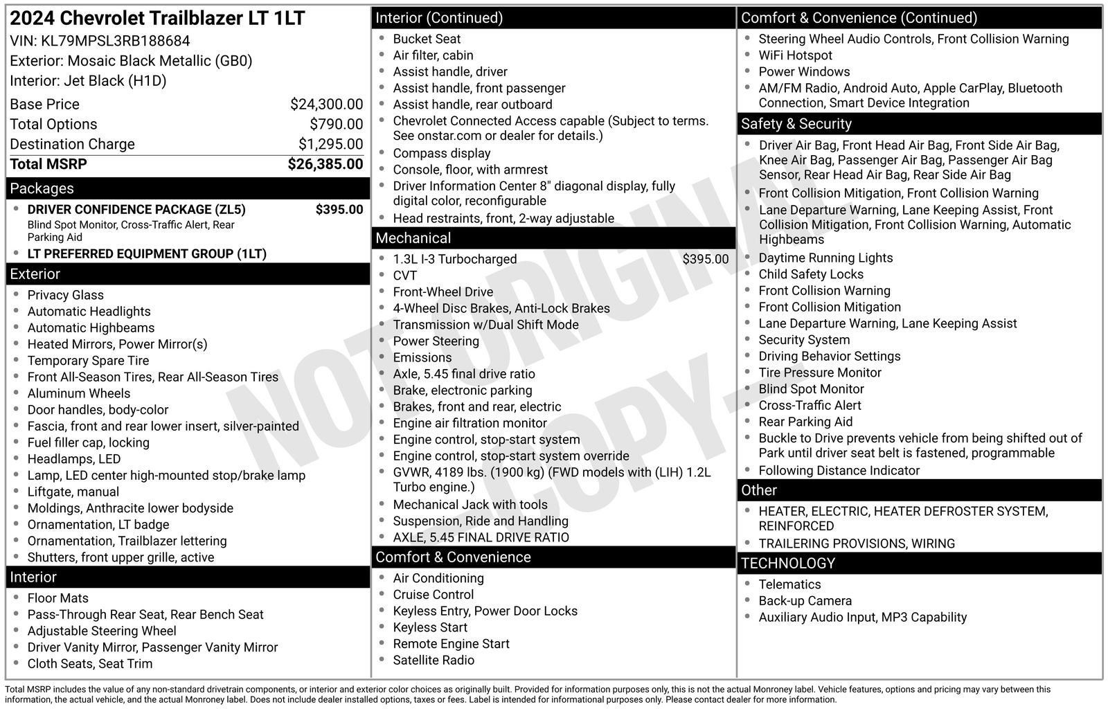 Used 2024 Chevrolet TrailBlazer LT w/ Driver Confidence Package FWD image 12
